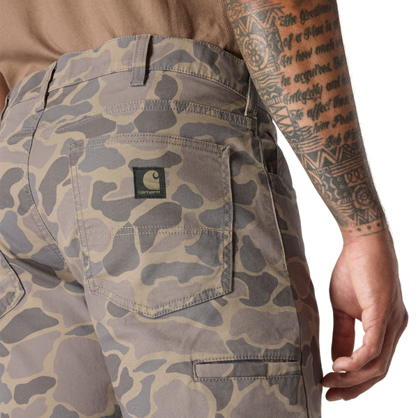 Carhartt 102517-GM5 Men's Rugged Flex Relaxed Fit Canvas 5 Pocket Work Pant - Khaki Vintage Camo