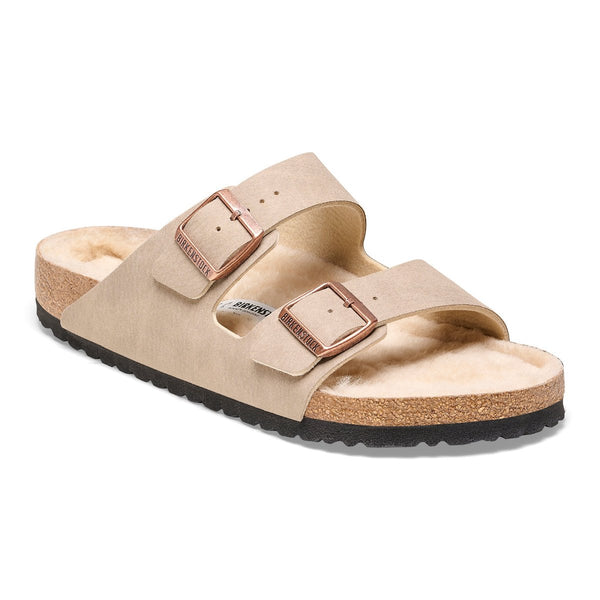 Birkenstock 1025548 Arizona Shearling Desert Gray Taupe/Sandcastle - Narrow