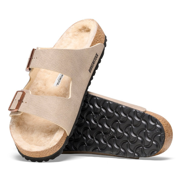 Birkenstock 1025548 Arizona Shearling Desert Gray Taupe/Sandcastle - Narrow