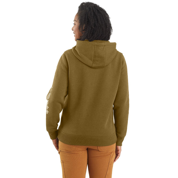 Carhartt 102791-SNSL Women's Relaxed Fit Midweight Logo Sleeve Graphic Sweatshirt - Seasonal Colors