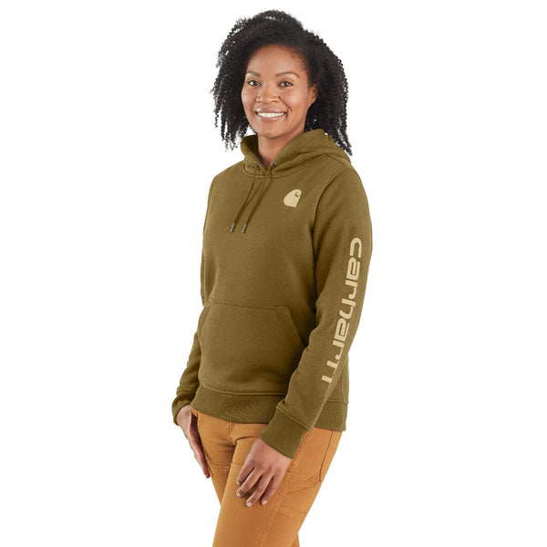 Carhartt 102791-SNSL Women's Relaxed Fit Midweight Logo Sleeve Graphic Sweatshirt - Seasonal Colors