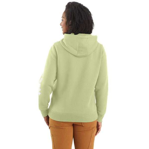 Carhartt 102791-SNSL Women's Relaxed Fit Midweight Logo Sleeve Graphic Sweatshirt - Seasonal Colors