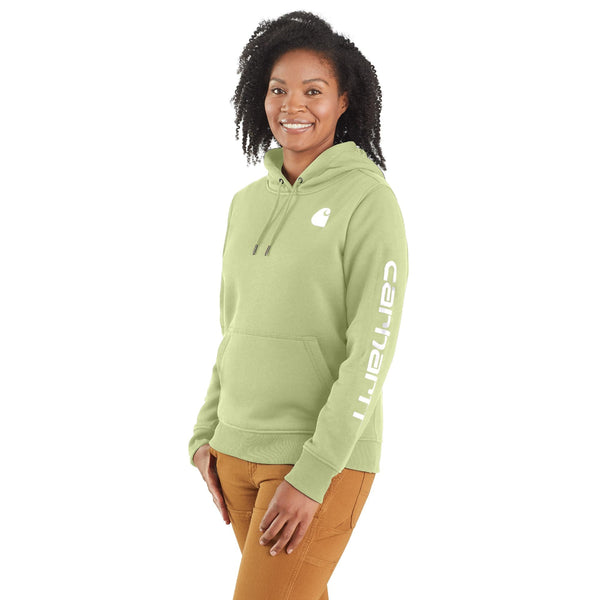 Carhartt 102791-SNSL Women's Relaxed Fit Midweight Logo Sleeve Graphic Sweatshirt - Seasonal Colors