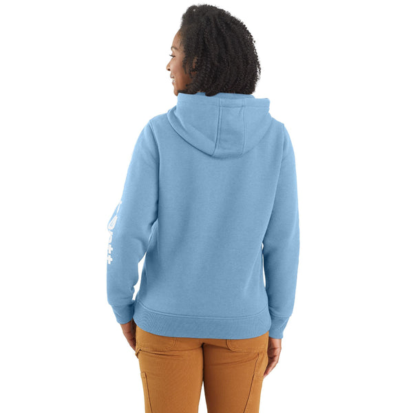 Carhartt 102791-SNSL Women's Relaxed Fit Midweight Logo Sleeve Graphic Sweatshirt - Seasonal Colors