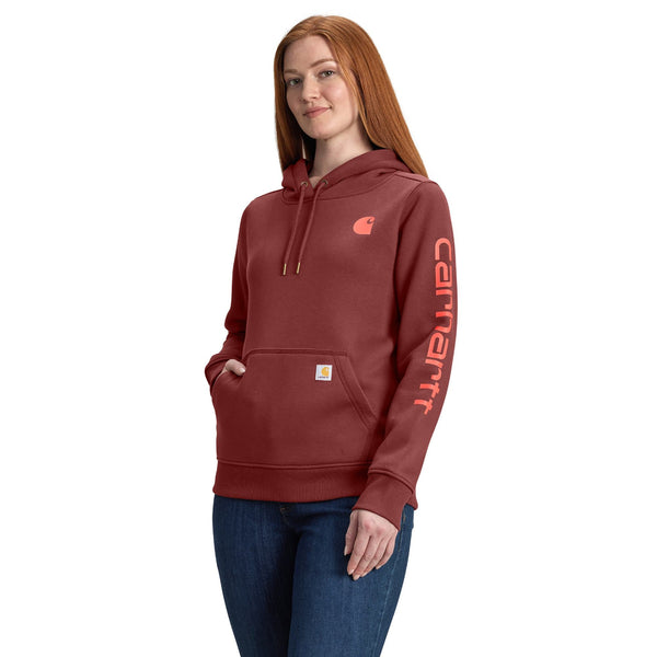 Carhartt 102791-SNSL Women's Relaxed Fit Midweight Logo Sleeve Graphic Sweatshirt - Seasonal Colors