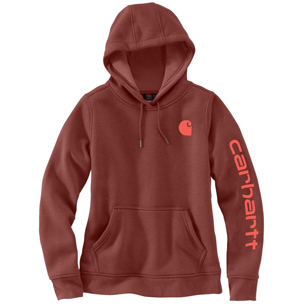 Carhartt 102791-SNSL Women's Relaxed Fit Midweight Logo Sleeve Graphic Sweatshirt - Seasonal Colors