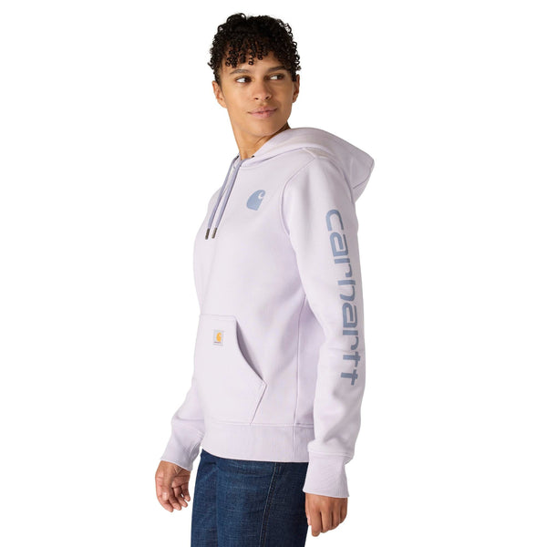 Carhartt 102791-F25SNSL Women's Relaxed Fit Midweight Logo Sleeve Graphic Sweatshirt - Seasonal Colors