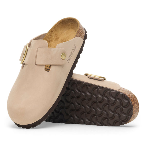 Birkenstock 1028052 Boston Big Buckle Nubuck Sandcastle Narrow