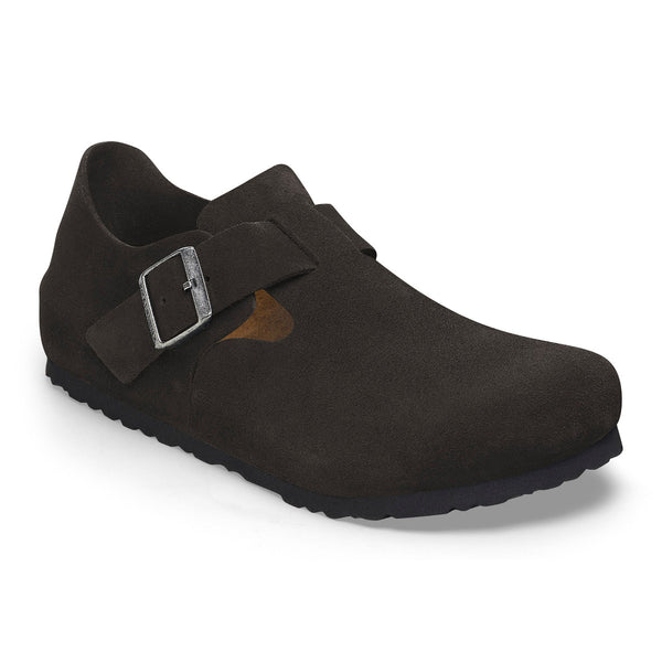 Birkenstock 1028078 Women's London Black Suede Narrow