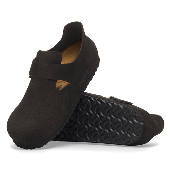 Birkenstock 1028078 Women's London Black Suede Narrow