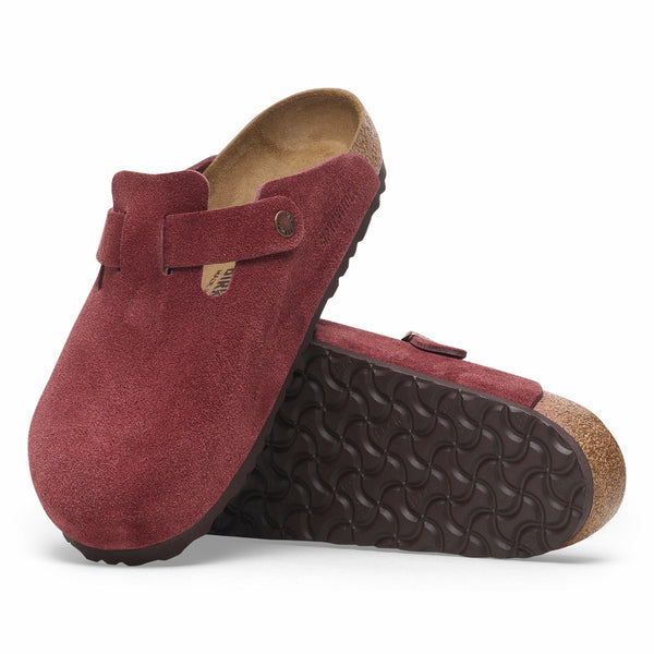 Birkenstock 1028312 Boston Zinfandel Suede Leather - Narrow