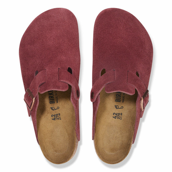 Birkenstock 1028312 Boston Zinfandel Suede Leather - Narrow