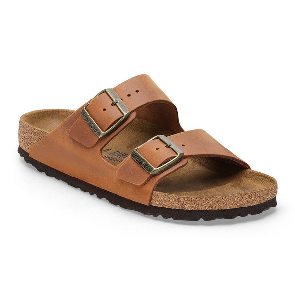 Birkenstock 1028401 Arizona Cognac Oiled Leather Narrow
