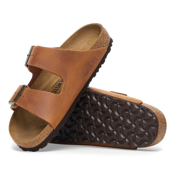 Birkenstock 1028401 Arizona Cognac Oiled Leather Narrow
