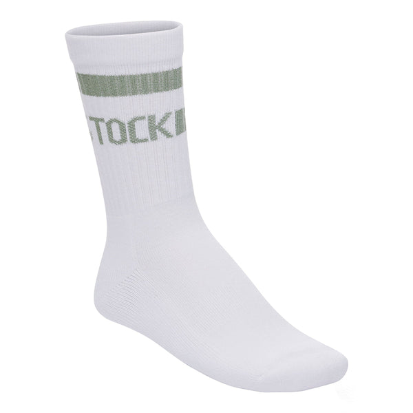 Birkenstock 1029752 Cotton Crew Stripe White Pure Sage