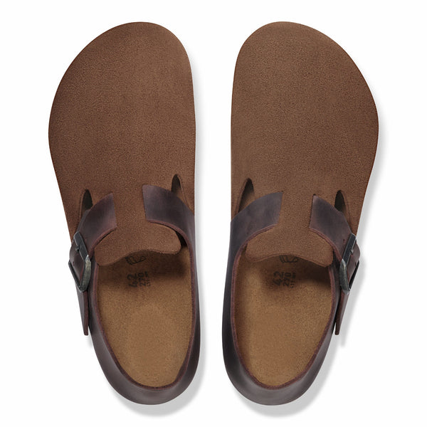 Birkenstock 1030157 London Dark Tea Suede Leather