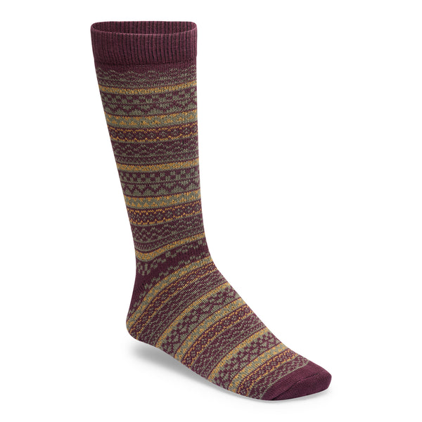Birkenstock 1030323 Cotton Pattern Sock - Zinfandel