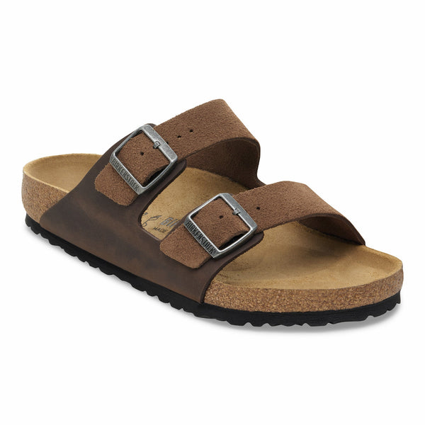 Birkenstock 1030677 Arizona Oiled Leather Dark Tea Suede