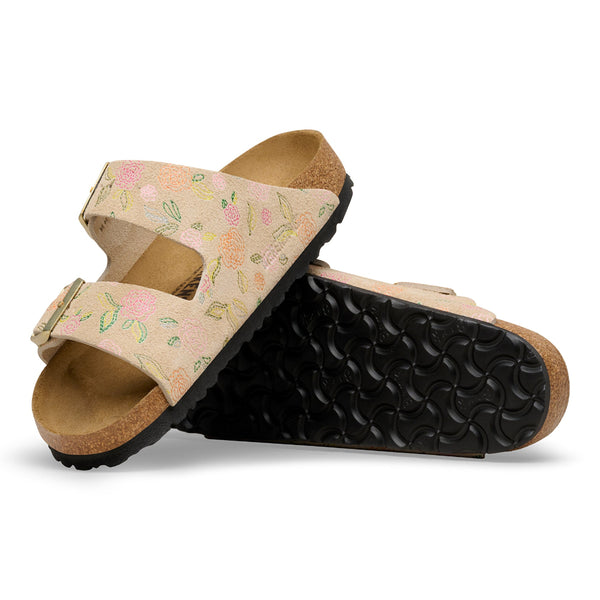 Birkenstock 1031694 Arizona Flowers Sandcastle Suede