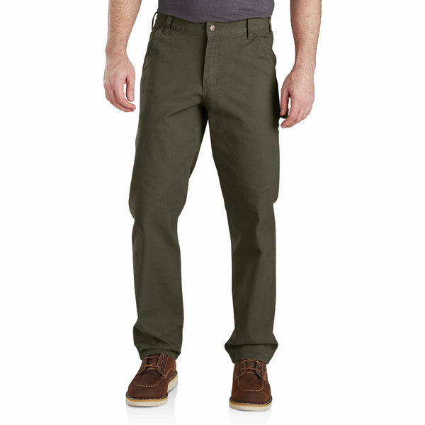 Carhartt 103279-316 Men's Relaxed Straight Rugged Flex Duck Dungaree - Moss