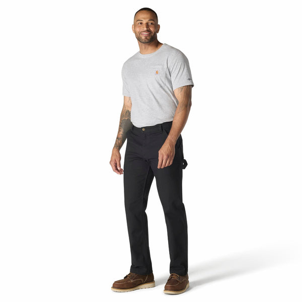 Carhartt 103279-BLK Men's Relaxed Straight Rugged Flex Duck Dungaree - Black