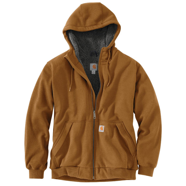 Carhartt 103308 Men's Rain Defender Relaxed Fit Midweight Sherpa Lined FZ Sweatshirt