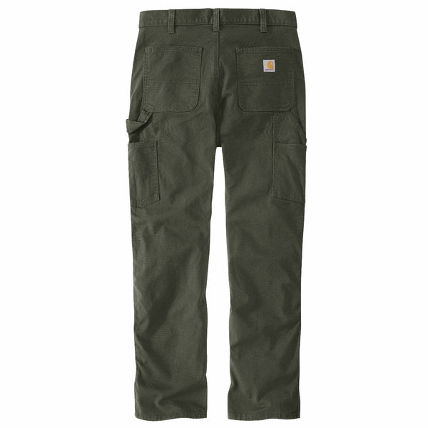 Carhartt 103334-316 Men's Relaxed Straight Rugged Flex Duck Double-Front Dungaree  - Moss