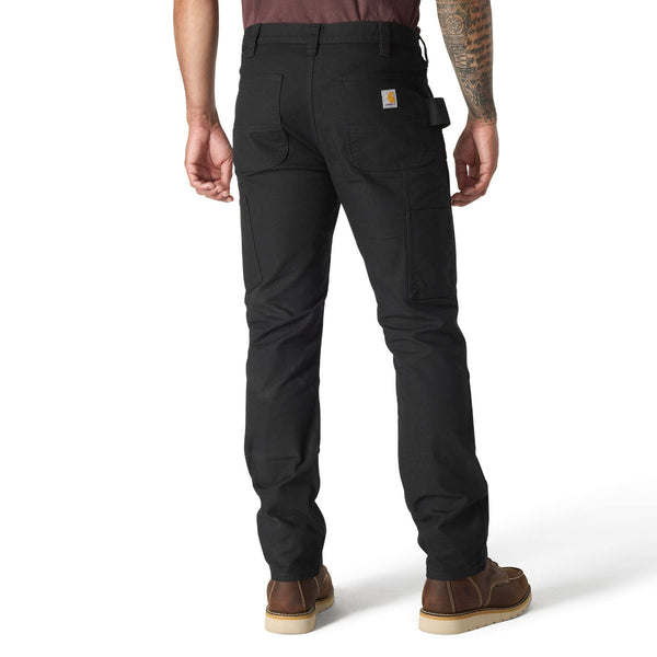 Carhartt 103340-001 Men's Slim Tapered Rugged Flex Duck Double-Front Dungaree - Black