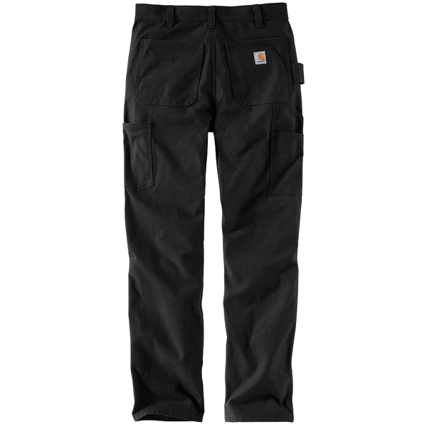 Carhartt 103340 Men's Slim Tapered Rugged Flex Duck Double-Front Dungaree - Black