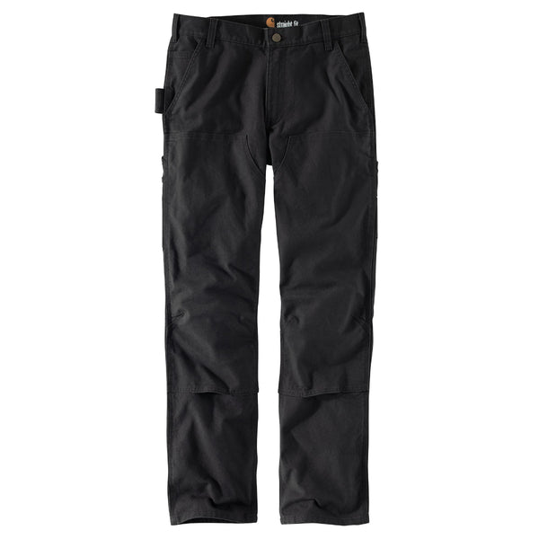 Carhartt 103340 Men's Slim Tapered Rugged Flex Duck Double-Front Dungaree - Black