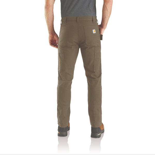 Carhartt 103340 Men's Slim Tapered Rugged Flex Duck Double-Front Dungaree - Tarmac