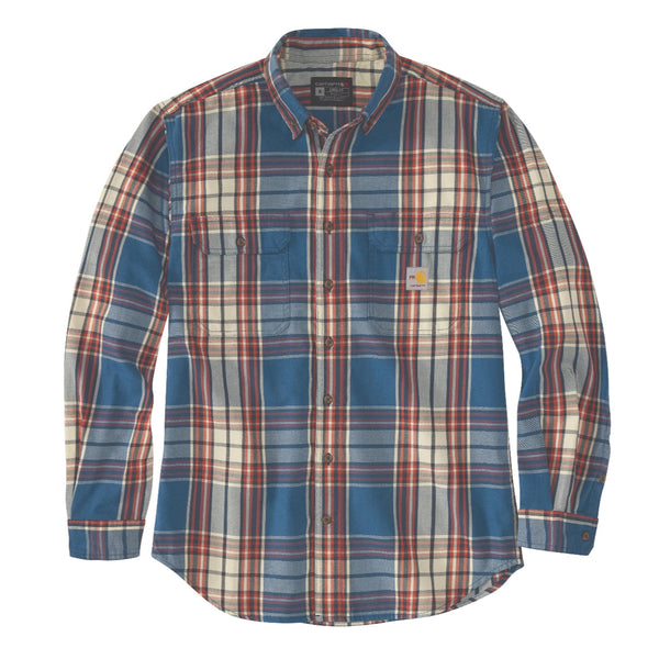 Carhartt 104507 Men's Flame Resistant Force Rugged Flex Loose Fit Midweight Twill Plaid Shirt