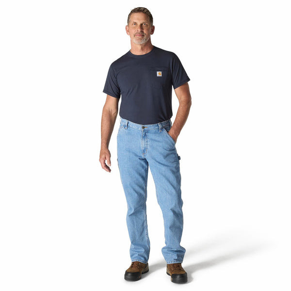 Carhartt 104941-H83 Men's Loose Straight Denim Dungaree - Cove
