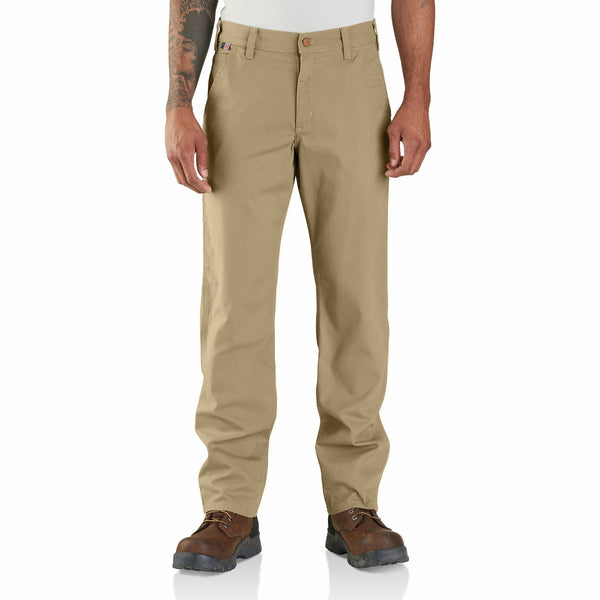 Carhartt 104986-DKH Men's FR Relaxed Straight Rigby Dungaree - Dark Khaki