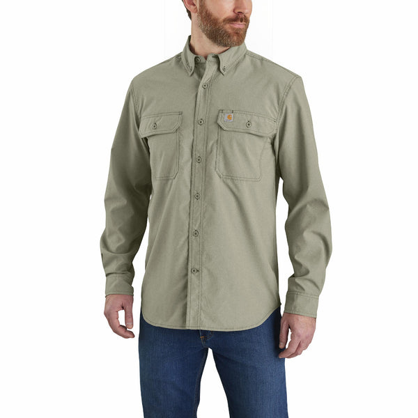 Carhartt 105291 Men's Force Sun Defender Chambray Relaxed LS Shirt