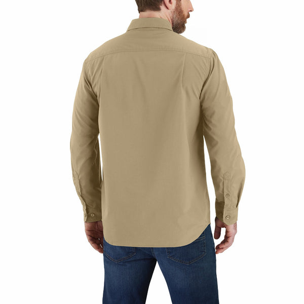 Carhartt 105291 Men's Force Sun Defender Chambray Relaxed LS Shirt