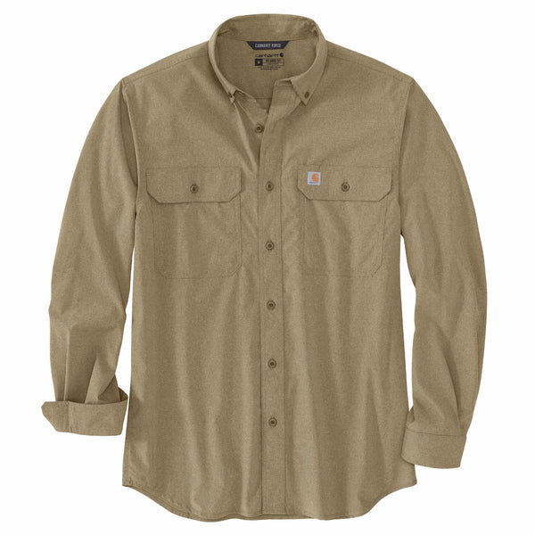 Carhartt 105291 Men's Force Sun Defender Chambray Relaxed LS Shirt