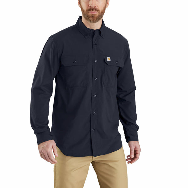 Carhartt 105291 Men's Force Sun Defender Chambray Relaxed LS Shirt