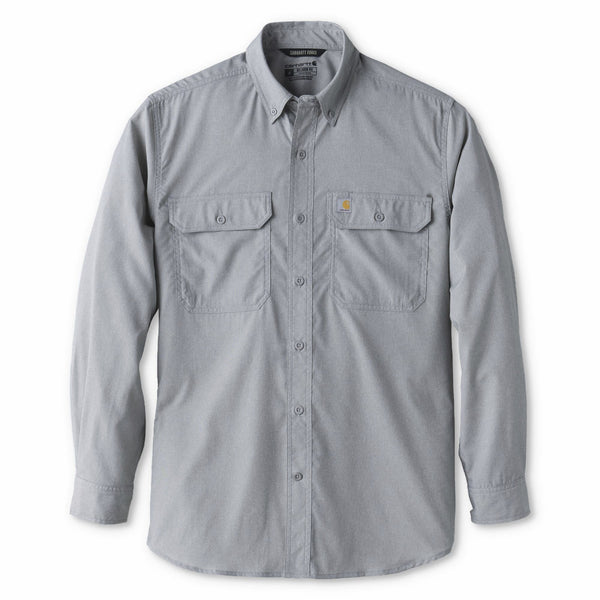 Carhartt 105291 Men's Force Sun Defender Chambray Relaxed LS Shirt