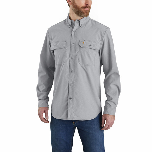 Carhartt 105291 Men's Force Sun Defender Chambray Relaxed LS Shirt