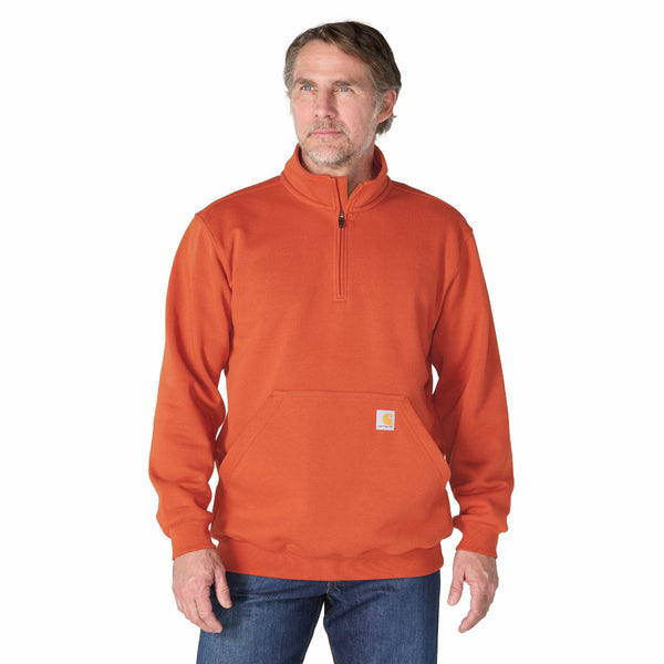 Carhartt 105294-F26 Men's Marquette Quarter Zip Mock-Neck Sweatshirt