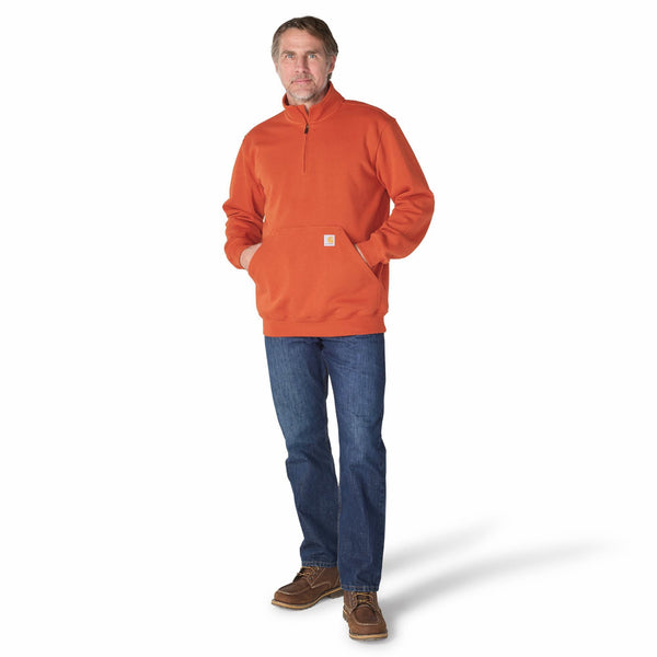 Carhartt 105294-F26 Men's Marquette Quarter Zip Mock-Neck Sweatshirt