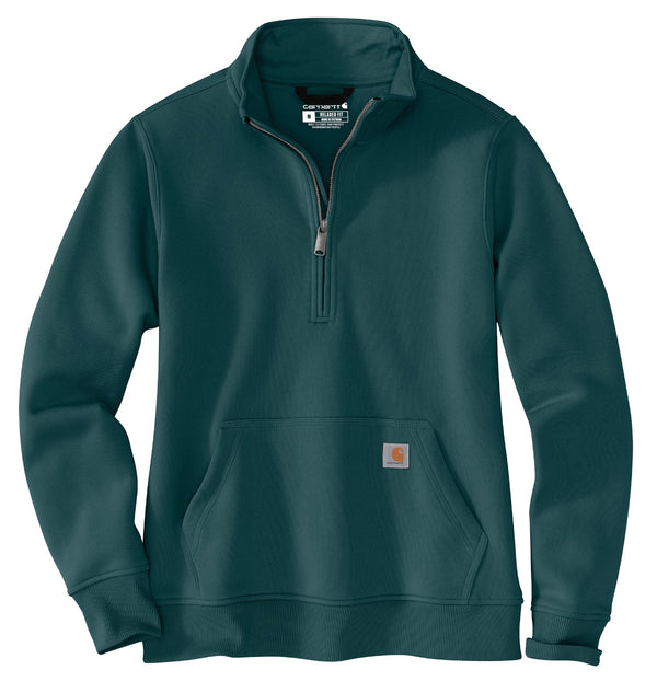 Carhartt 105295 Women's Relaxed Fit Midweight Quarter-Zip Mock-Neck Sweatshirt