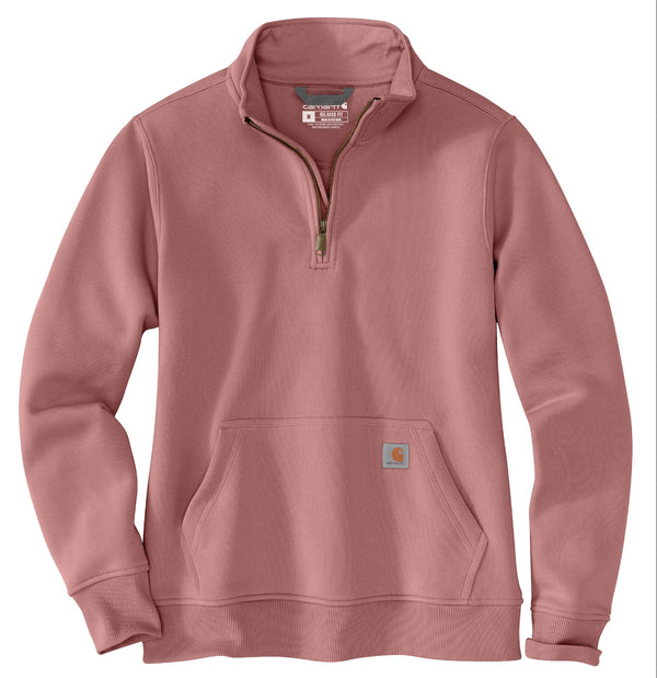 Carhartt 105295 Women's Relaxed Fit Midweight Quarter-Zip Mock-Neck Sweatshirt