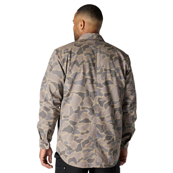 Carhartt 105419 Men's Rugged Flex Relaxed Fit Canvas Fleece-Lined Shirt Jac
