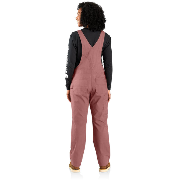 Carhartt 106001-P54 Women's Rugged Flex Loose Fit Canvas Bib Overall - Rose Tint