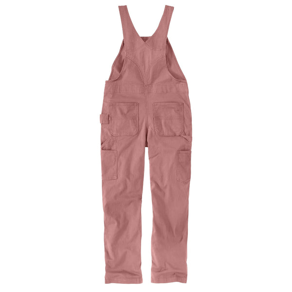 Carhartt 106001-P54 Women's Rugged Flex Loose Fit Canvas Bib Overall - Rose Tint