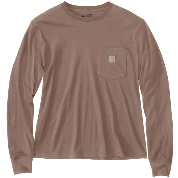 Carhartt 106121-SNSL Women's Tencel Fiber Series Loose Fit Long-Sleeve Pocket T-Shirt