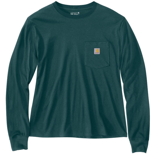 Carhartt 106121-SNSL Women's Tencel Fiber Series Loose Fit Long-Sleeve Pocket T-Shirt