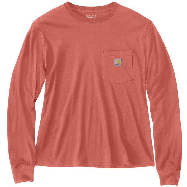Carhartt 106121-SNSL Women's Tencel Fiber Series Loose Fit Long-Sleeve Pocket T-Shirt